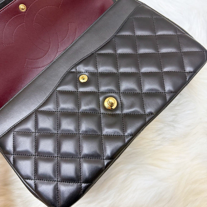 Chanel Jumbo Classic Flap DF in Black Lambskin and GHW