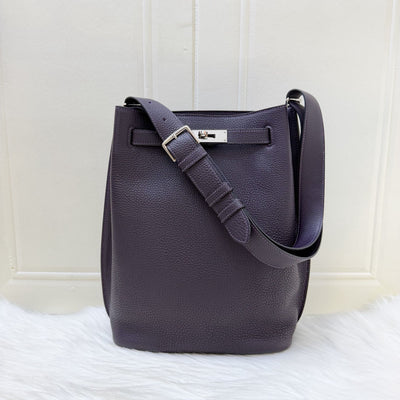 Hermes So Kelly 22 in Raisin Togo Leather and PHW