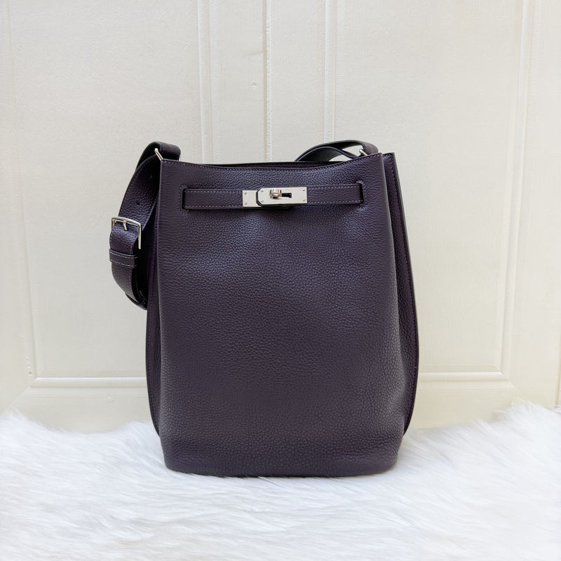 Hermes So Kelly 22 in Raisin Togo Leather and PHW