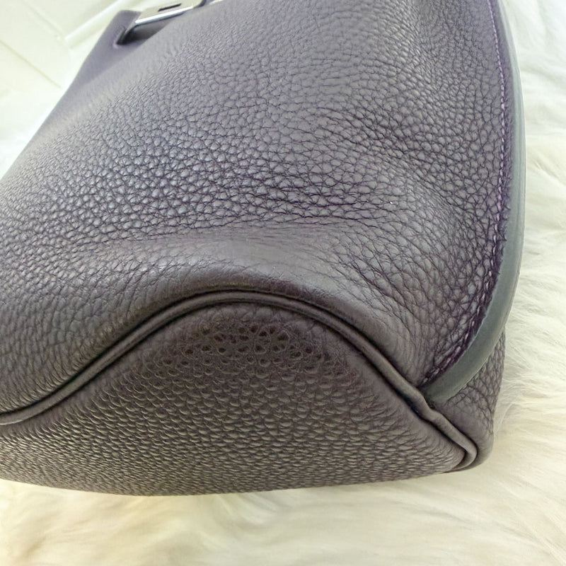 Hermes So Kelly 22 in Raisin Togo Leather and PHW