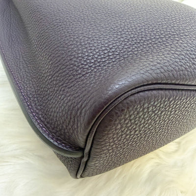 Hermes So Kelly 22 in Raisin Togo Leather and PHW