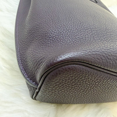 Hermes So Kelly 22 in Raisin Togo Leather and PHW