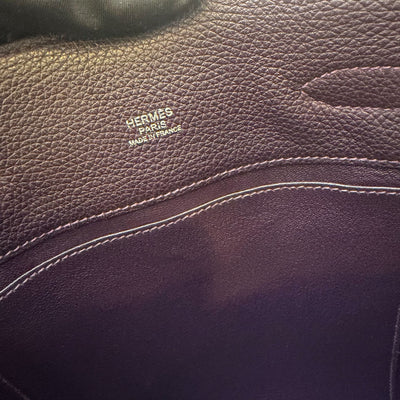 Hermes So Kelly 22 in Raisin Togo Leather and PHW