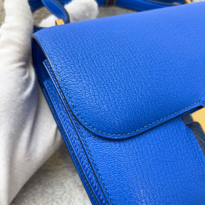 Hermes Constance 18 in Bleu Hydra Chevre Mysore Leather and GHW