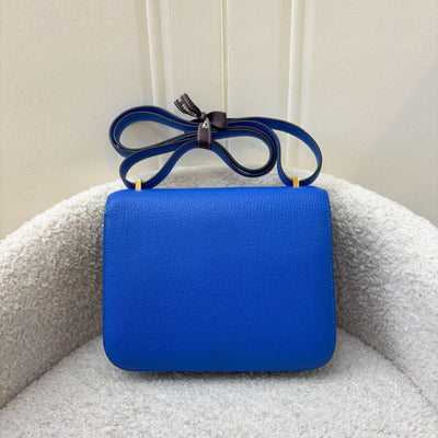 Hermes Constance 18 in Bleu Hydra Chevre Mysore Leather and GHW