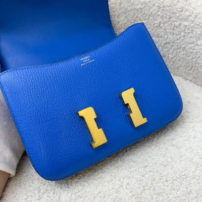 Hermes Constance 18 in Bleu Hydra Chevre Mysore Leather and GHW