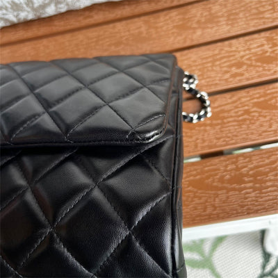 Chanel Timeless Clutch with Chain in Black Lambskin and SHW