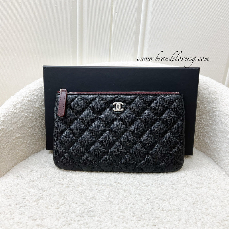 Chanel Classic Small O-Case / Pouch in Black Caviar and SHW