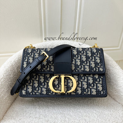 Dior 30 Montaigne Chain Flap Bag in Oblique Canvas and GHW