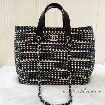 Chanel Deauville Medium shopping tote in blue tweed 20A