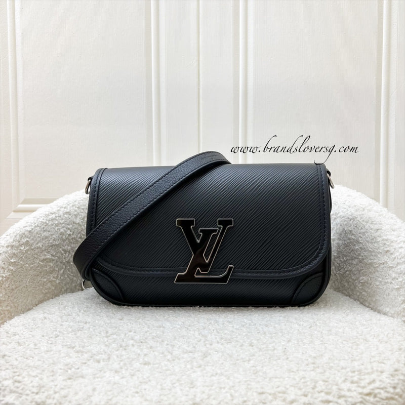 LV Buci Flap Bag in Black Epi Leather and SHW (Model: M59386)