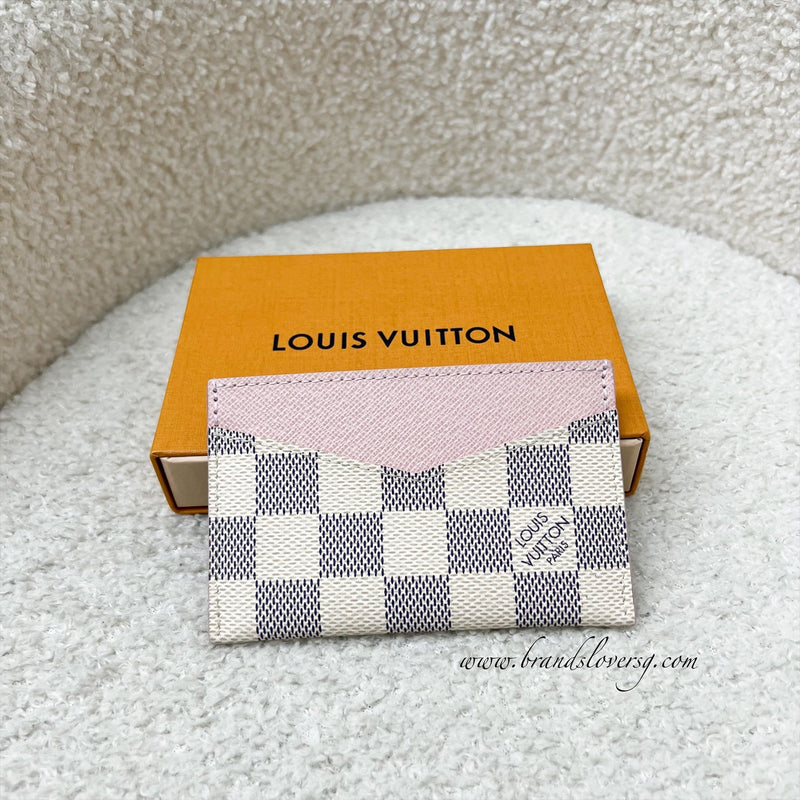 LV Daily Card Holder in Damier Azur Canvas and GHW