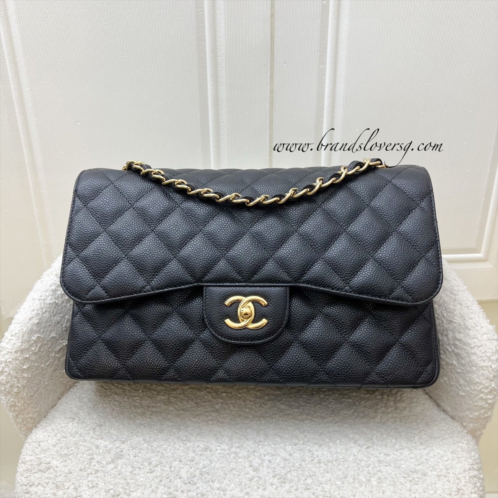 Chanel Jumbo Classic Flap DF in Black Caviar and GHW – Brands Lover