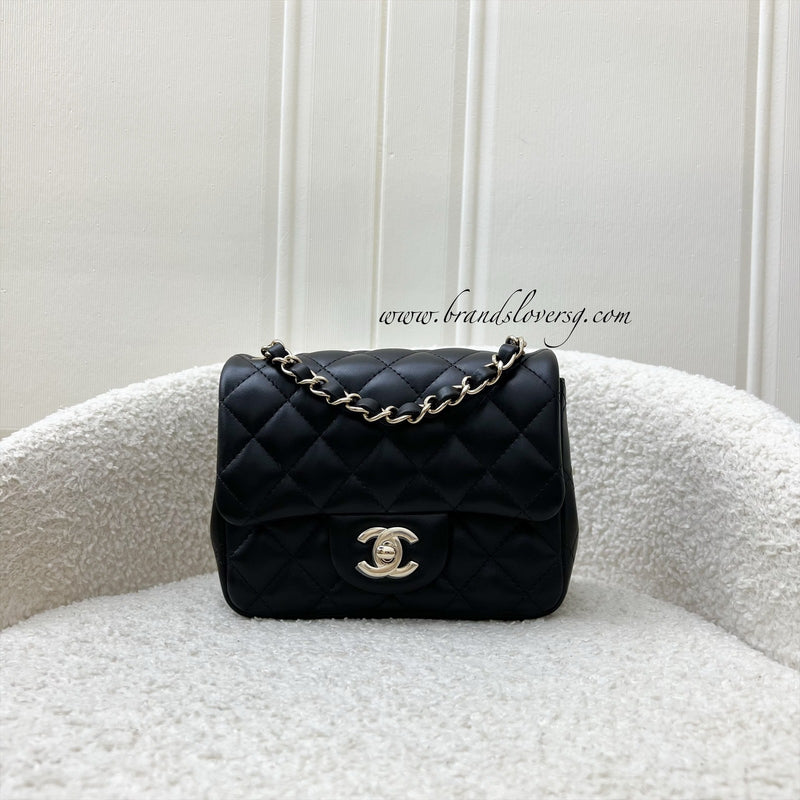 Chanel Classic Square Mini Flap in Black Lambskin and LGHW (Model: A35200)