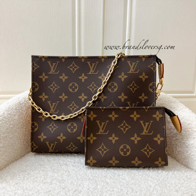LV Toiletry Pouch on Chain in Monogram Canvas GHW