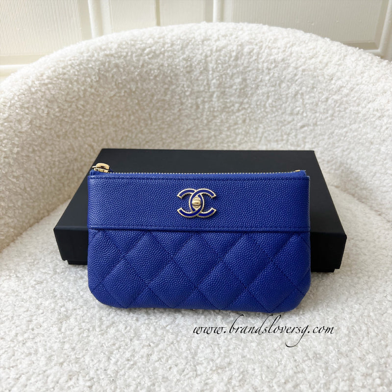 Chanel Seasonal Mini O-Case in Cobalt Blue Caviar and LGHW