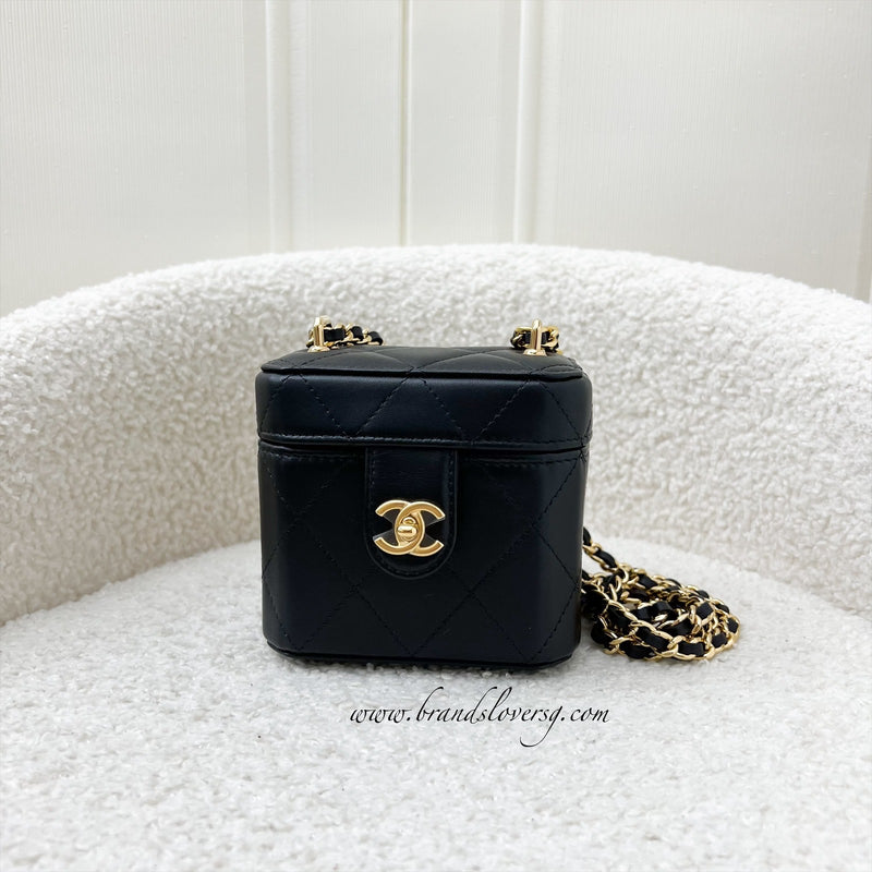 Chanel 23B Seasonal Mini Vanity in Black Lambskin and GHW