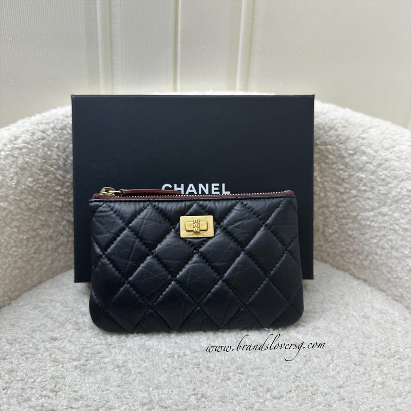 Chanel 2.55 Reissue Mini O-Case in Black Distressed Calfskin LGHW