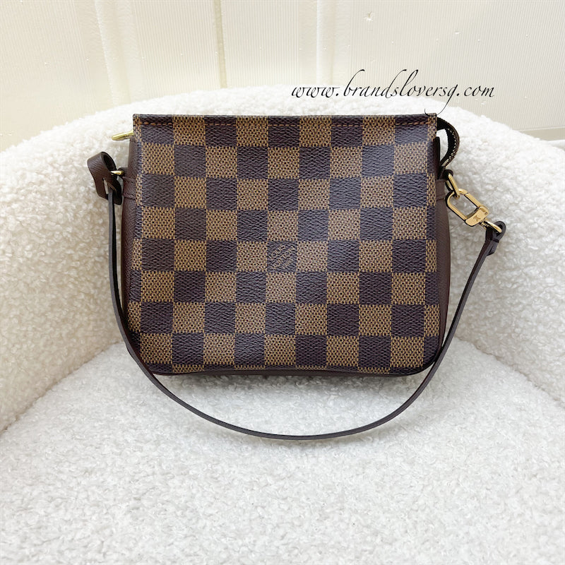 LV Mini Bag / Pochette in Damier Ebene Canvas and GHW