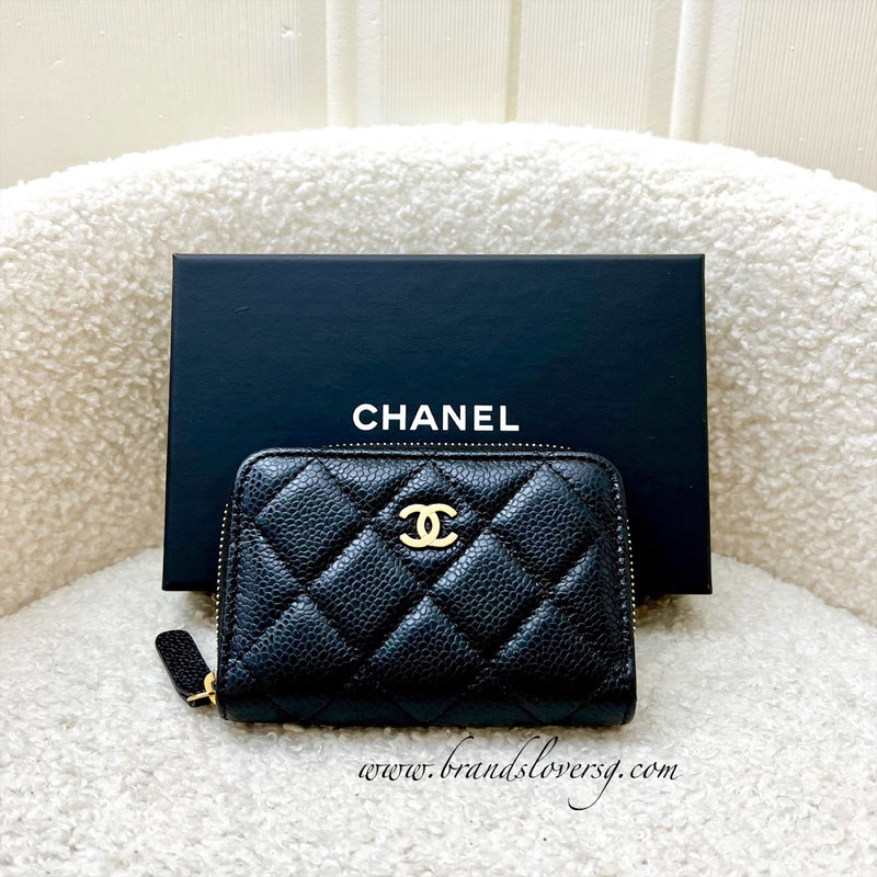 Chanel Classic Zippy Card Holder in Black Caviar and GHW – Brands