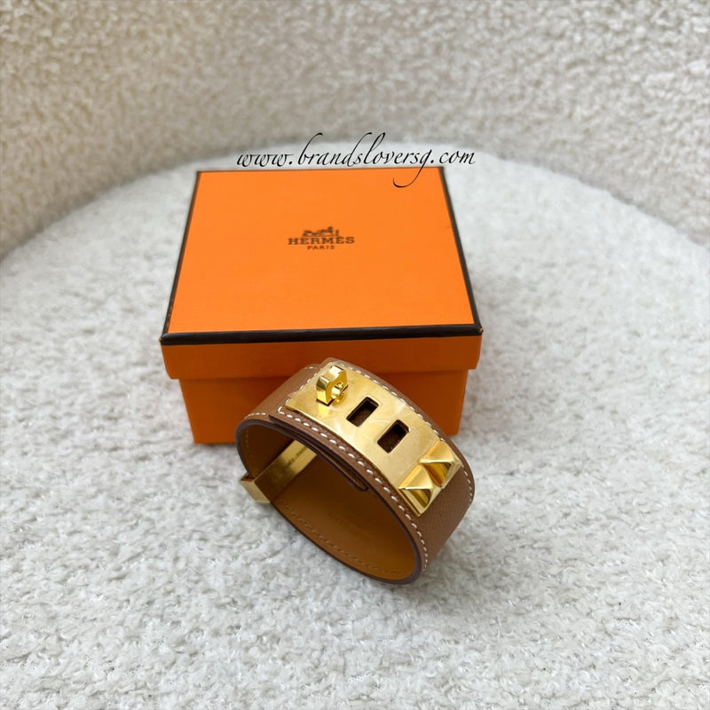 Hermes Collier de Chein CDC 24 in Gold Madame Leather and GHW size T2