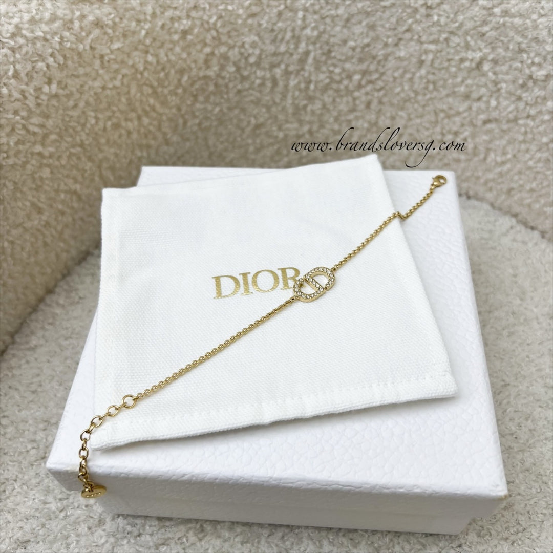 Dior Petit CD Bracelet with Crystals in GHW – Brands Lover