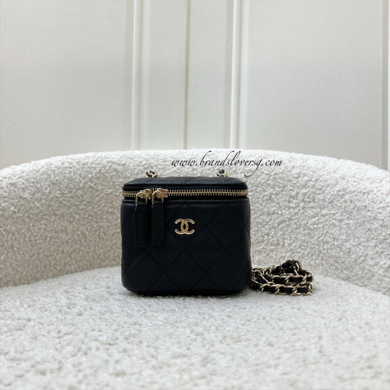 Chanel 20S Mini Cube Vanity in Black Caviar and LGHW