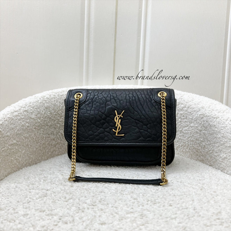 Saint Laurent Niki Mini Flap in Grained Lambskin and AGHW