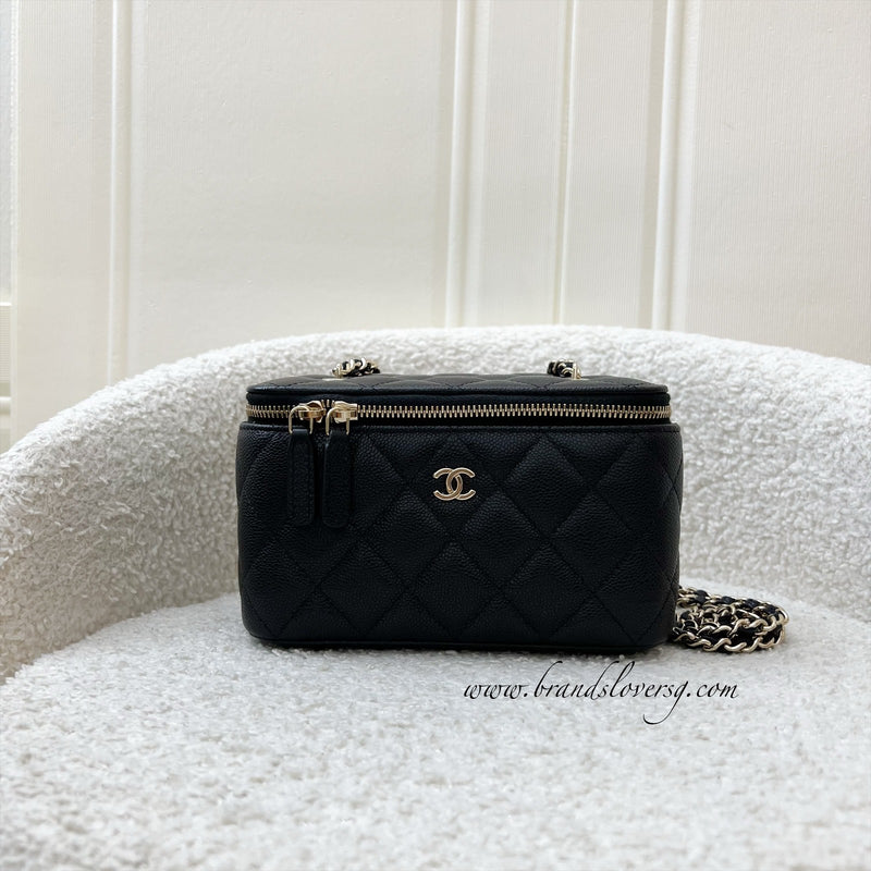 Chanel Classic Small Vanity in Black Caviar and LGHW