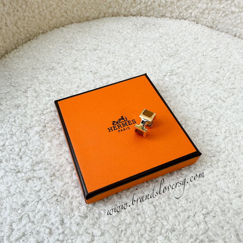 Hermes Olympe Ear Cuff, Small Model in Gold Epsom Leather and GHW