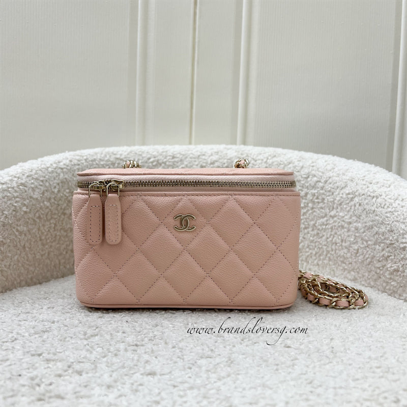 Chanel Classic Small Vanity in 24C Light Pink Caviar and LGHW