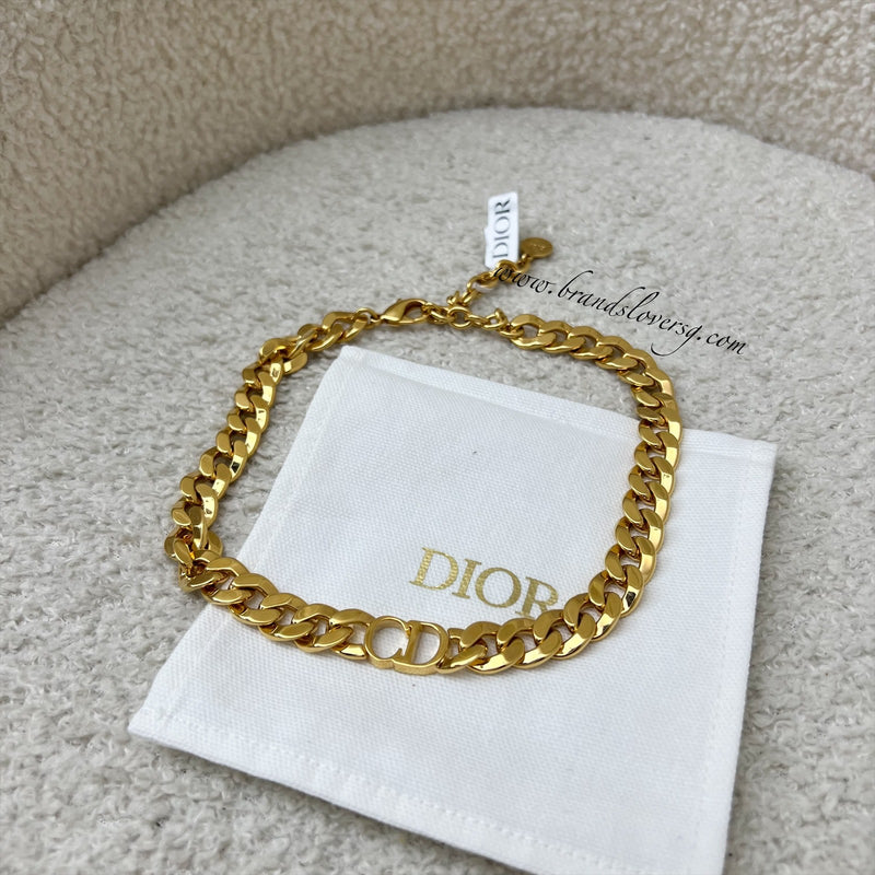 Dior 30 Montaigne CD Choker in Gold-Finish Metal