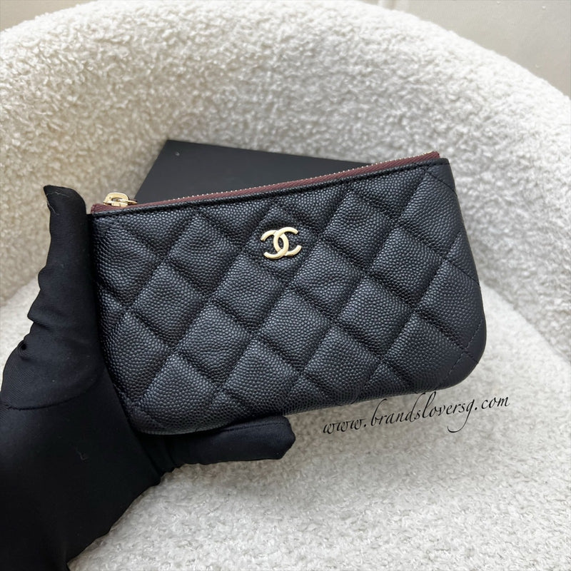 Chanel Classic Mini O-Case / Pouch in Black Caviar and LGHW – Brands Lover