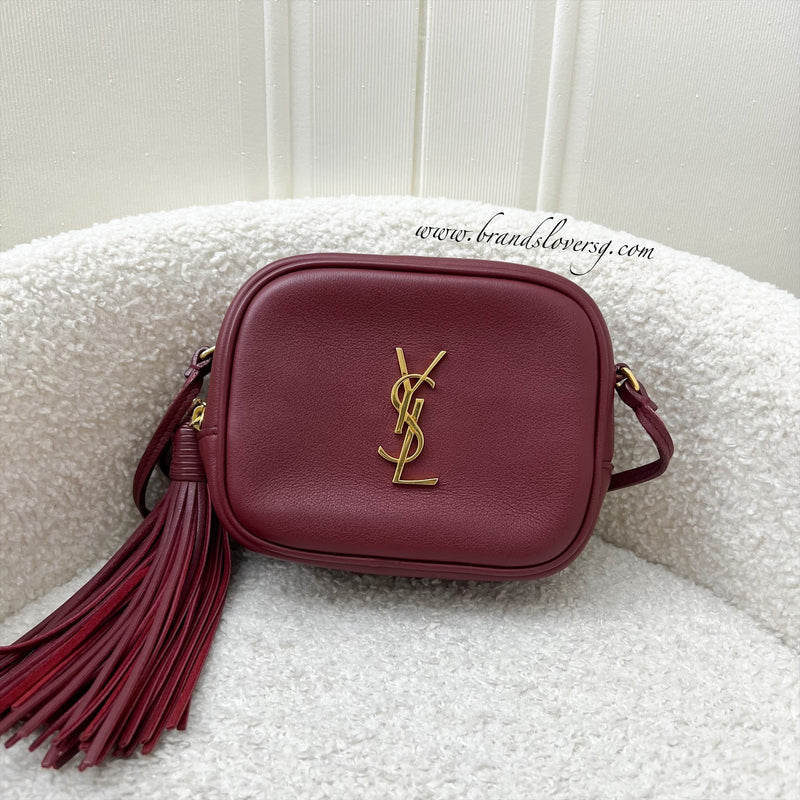 Ysl burgundy camera bag sale