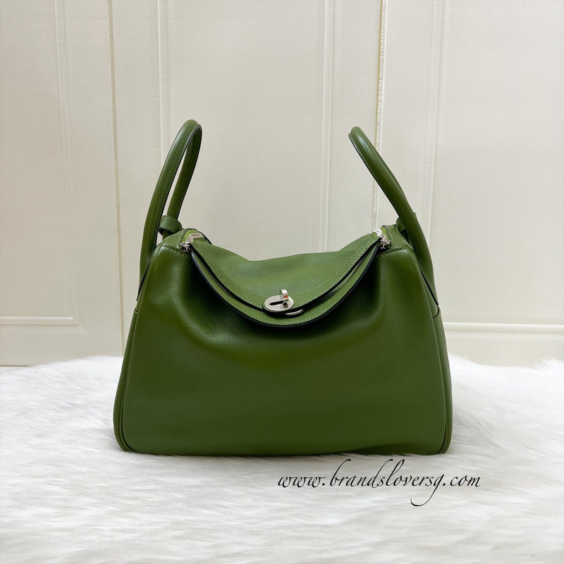 Hermes Lindy 30 in Green Evercolor Leather and PHW