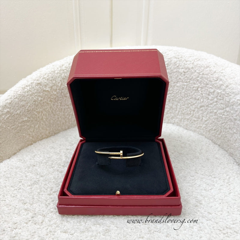 Cartier Juste Un Clou JUC Small Model SM Bracelet in 18K Yellow Gold Sz 16