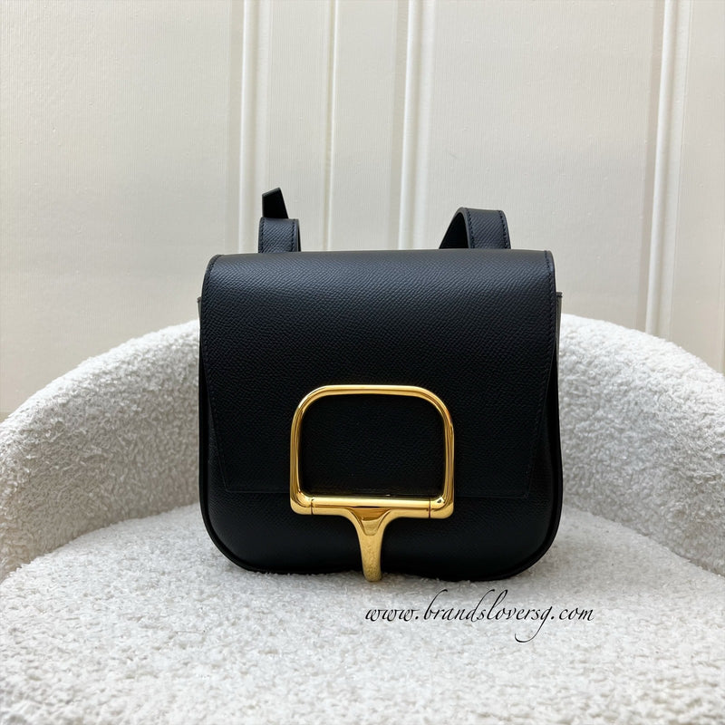 Hermes Della Cavalleria Mini Bag in Black Epsom Leather and GHW