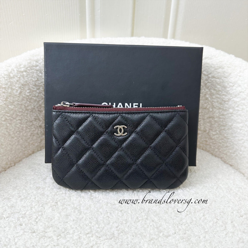 Chanel Mini O-Case / Pouch in Black Caviar and SHW