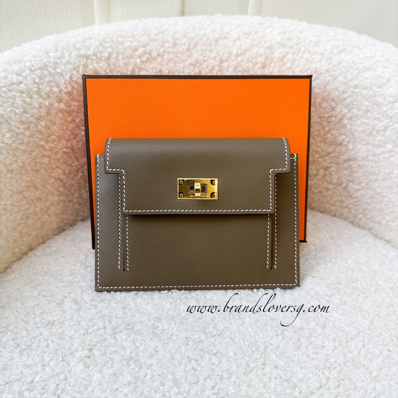 Hermes Epsom Kelly Pocket Compact Wallet Etoupe