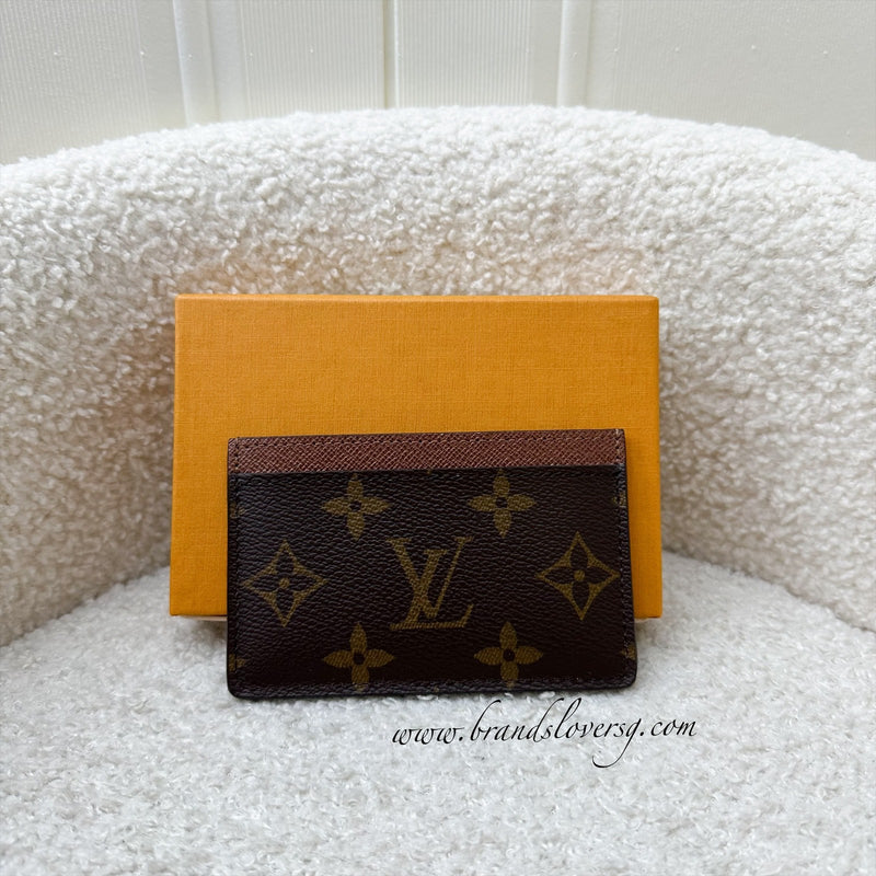 LV Card Holder in Armagnac Interior Monogram Canvas