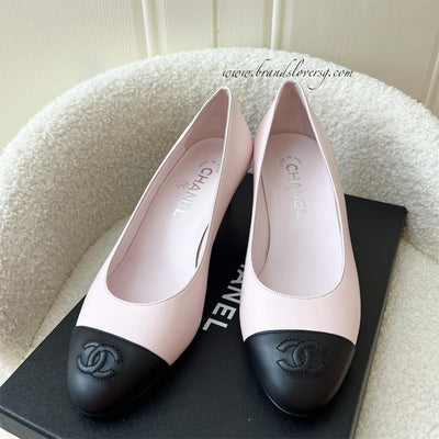 Chanel Heels in Pink Lambskin Size 38
