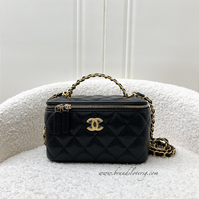 Chanel 22S "Pick Me Up" Vanity in Black Caviar and AGHW