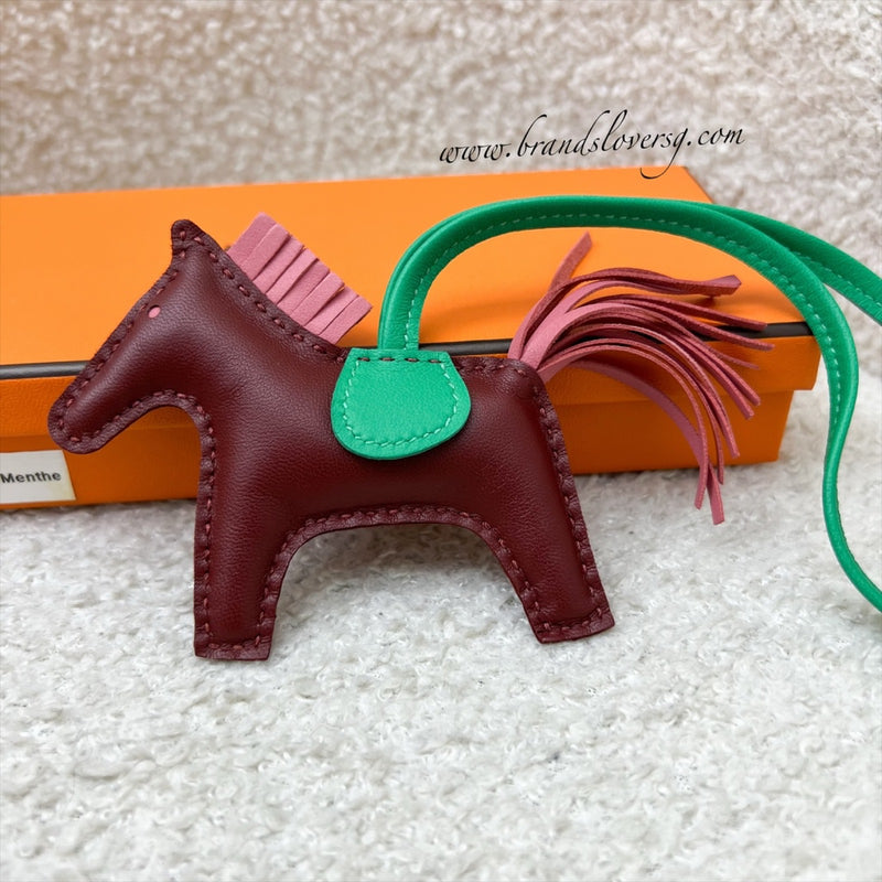 Hermes Rodeo PM in Rouge H / Rindienne / Menthe