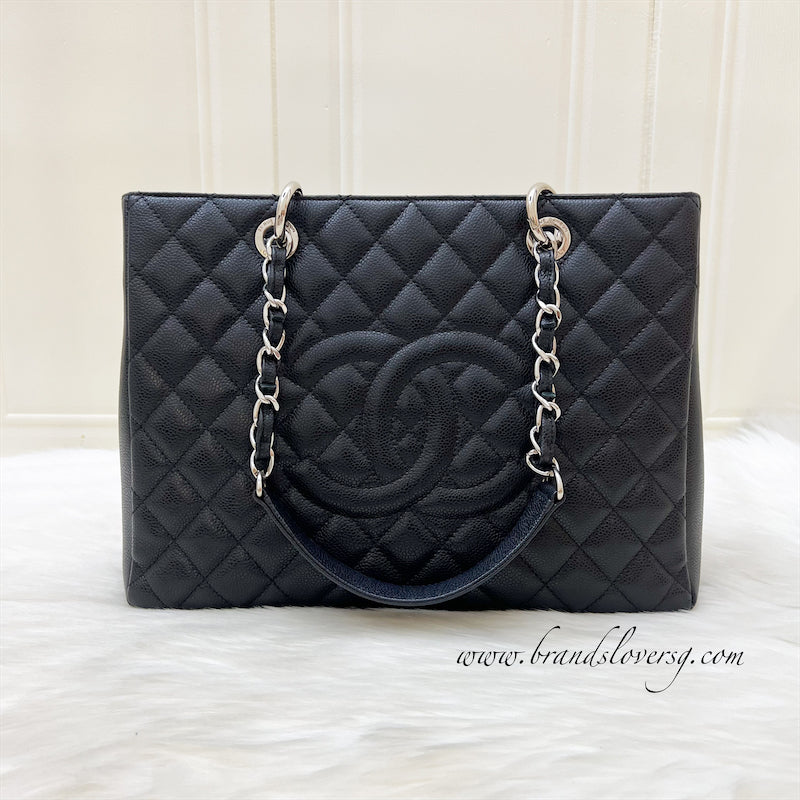 Chanel Grand Shopping Tote GST in Black Caviar and SHW