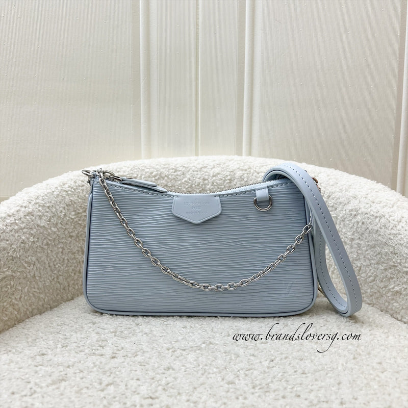 LV Easy Pouch on Strap Bag in Bleu Celeste Epi Leather and SHW (Model: M80480)