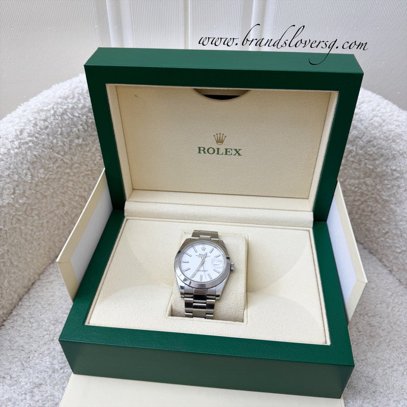 Rolex Datejust 41 with White Dial and Oystersteel Bracelet (Model: 126300)