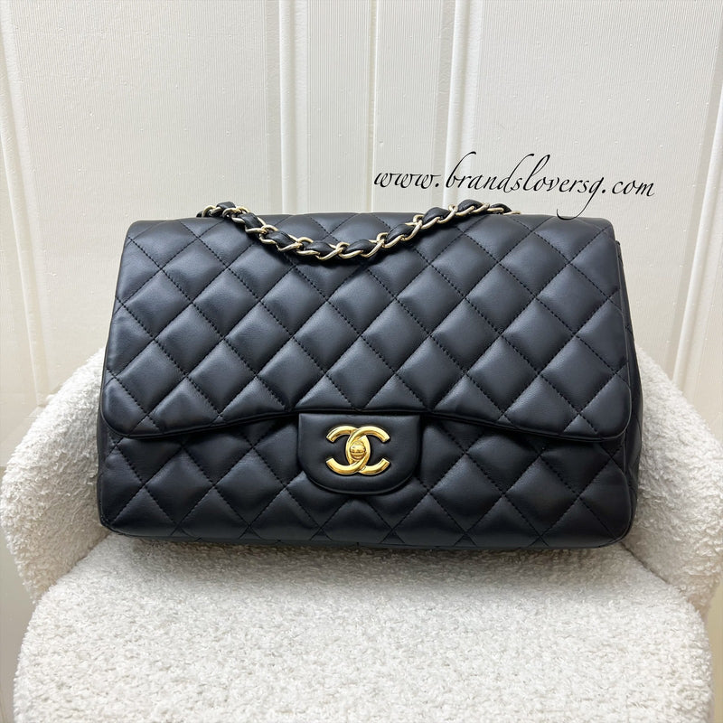 Chanel Jumbo Classic Flap SF in Black Lambskin and GHW