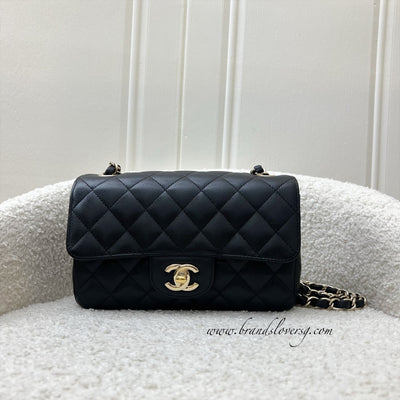 [Rare!] Chanel Classic Mini Rectangular Flap in 17C Black Caviar and GHW