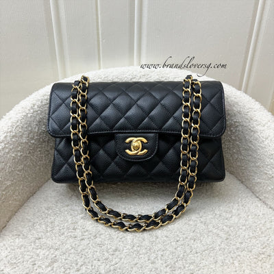 Chanel Small Classic Flap CF in Black Caviar and GHW