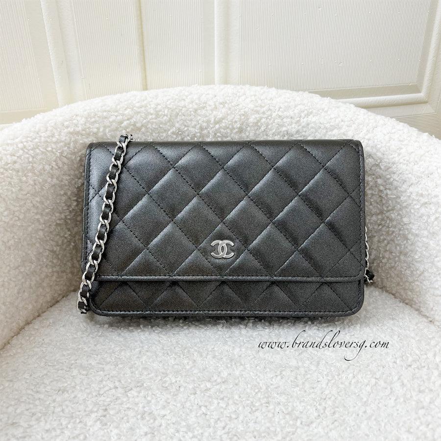 Chanel Classic Wallet on Chain WOC in Iridescent Grey Calfskin SHW – Brands  Lover